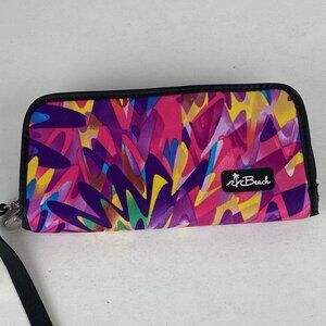 Beach Zip Around Rectangle Shaped Wallet Interior Zip Pocket Credit Cards